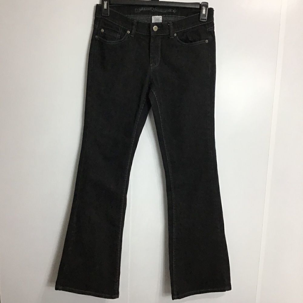 NOBO Black Denim Boot Leg Jeans Size 7 Juniors Average Length Size 7